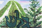 On the Mountain w2 Painting by Hebrewletters SL