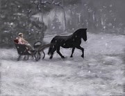 One Horse Open Sleigh Painting by Larry Whitler One Horse Open Sleigh Painting by Larry Whitler