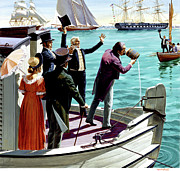 Opening Of Erie Canal Painting by Ed Vebell Opening Of Erie Canal Painting by Ed Vebell