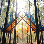 Orange and Blue Symphony - Blue and Orange Art Painting by Lourry Legarde Orange and Blue Symphony - Blue and Orange Art Painting by Lourry Legarde