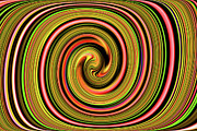 Orange Curl Pink Trim Abstract Digital Art by Tom Janca