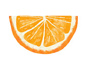 Orange Wedge- Art by Linda Woods Mixed Media by Linda Woods