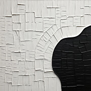 Organic Black and White Art Painting by Lourry Legarde Organic Black and White Art Painting by Lourry Legarde