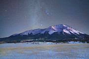 Orion over West Spanish Peak Photograph by Darren White