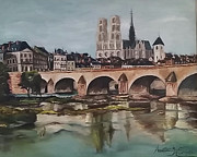Orleans, France Painting by Elizabeth Adkins