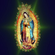 Our Lady of Guadalupe Mexican Virgin Mary Aztec Mexico Mixed Media by Juan Diego Our Lady of Guadalupe Mexican Virgin Mary Aztec Mexico Mixed Media by Juan Diego
