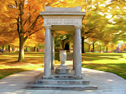 Our Town Medina Ohio Lathrop Cooley Fountain Digital Art by Robert Gardner