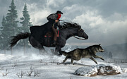 Outlaw Riding a Dark Horse With A Wolf Alongside Digital Art by Daniel Eskridge Outlaw Riding a Dark Horse With A Wolf Alongside Digital Art by Daniel Eskridge