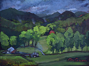 Overlook View at Roo Vineyards Painting by Jan Dappen Overlook View at Roo Vineyards Painting by Jan Dappen