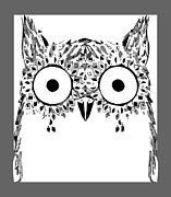 Owl Abstract Digital Art by Jeff Creation