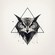 Owl Unfolded Painting by Lourry Legarde Owl Unfolded Painting by Lourry Legarde