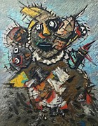 Painting Aram Sevoyan Abstract Birds 40x50cm Oil  Painting by N Akkash