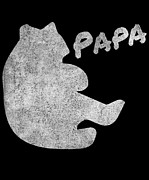 Papa Bear Retro Digital Art by Flippin Sweet Gear