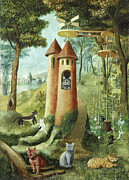 Paraiso de los Gatos - Cat's Paradise by Remedios Varo Painting by Remedios Varo