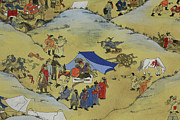 Part of One day in Mongolia Painting by Solongo Chuluuntsetseg