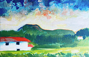 Pasture Land, Ecuador Painting by Suzanne Giuriati Cerny