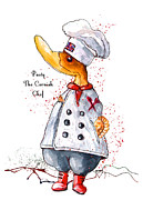 Pasty the Cornish Chef Painting by Miki De Goodaboom