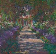 Pathway in Monet's Garden In Giverny - Claude Monet Painting by Aesthetics Store