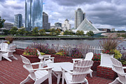 Patio over looking Lake Michigian Photograph by Brigitte Blanchette Thompson Patio over looking Lake Michigian Photograph by Brigitte Blanchette Thompson
