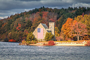 Patriotic Serenity by the Wachusett Reservoir Photograph by Jeff Folger