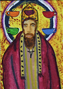 Patron Saint of Caffienated Mornings Painting by Jo Potocki
