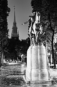 Paul Revere Statue Along The Freedom Trail - Boston Massachusetts - Black And White Edition Photograph by Gregory Ballos Paul Revere Statue Along The Freedom Trail - Boston Massachusetts - Black And White Edition Photograph by Gregory Ballos