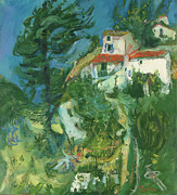 Paysage de Cagnes 1924 Painting by Chaim Soutine