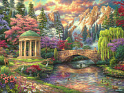 Peace of the Garden Painting by Chuck Pinson