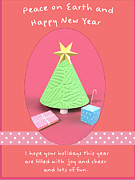 Peace On Earth And Happy New Year Mixed Media by Ashley Rice