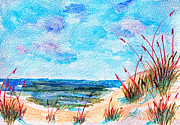 Peaceful Beach Painting by Donna Proctor