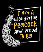 Peacock Inspirational Bird Owner Wildlife Positivity Digital Art by Toms Tee Store