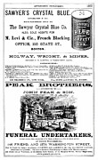 Art Print Peak Bros Funeral Undertakers, Holway Wright and Miner Mfg Agents Boston Mixed Media by Gary Roberts