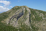 Peak of the Castell d'Aixa, green mountain landscape Photograph by Adriana Mueller