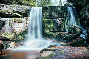Summer colours colour the ice waterfall during sunrise. Jizera Mountains Photograph by Vaclav Sonnek