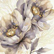 Peony Opera 2 Painting by Tina LeCour Peony Opera 2 Painting by Tina LeCour