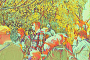 People at the zoo Mixed Media by Bentley Davis People at the zoo Mixed Media by Bentley Davis