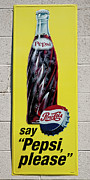 Pepsi-Cola Sign Yellow Photograph by Flees Photos