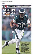 Philadelphia Eagles Saquon Barkley Super Bowl 59 Digital Art by Delaware News Journal