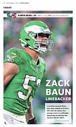 Philadelphia Eagles Zack Baun Super Bowl 59 Digital Art by Delaware News Journal