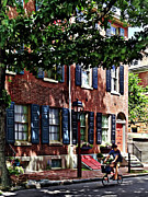 Philadelphia PA - Man Riding Folding Bicycle Photograph by Susan Savad Philadelphia PA - Man Riding Folding Bicycle Photograph by Susan Savad