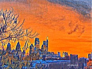 Philly Sunset Digital Art by Baryona Billington Philly Sunset Digital Art by Baryona Billington