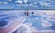Photoshoot on lakes of boric acid Photograph by Micah Offman