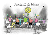 Pickleball, the Musical Drawing by Bob Eckstein