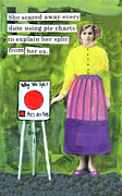 Pie Charts to Explain Break Ups Painting by Jo Potocki