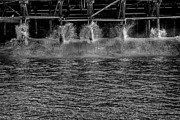 Pier Splash One BW Photograph by Elisabeth Lucas