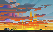 Pinball Sunset Over M-27 Digital Art by Garth Glazier