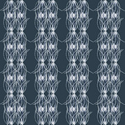 Pine Geometric Navy and White Digital Art by Sand And Chi