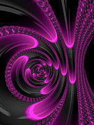 Pink and black Fractal Design Digital Art by Matthias Hauser