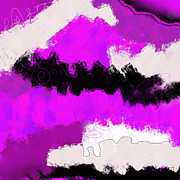 Pink FLow Painting by Amber Lasche