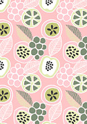 Pink fruit pattern Digital Art by Johanna Virtanen